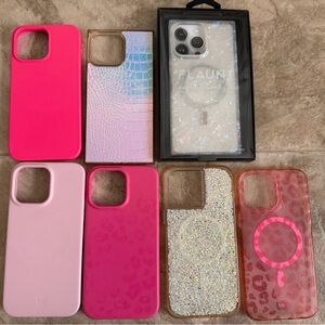 Stylish Pink and Glitter Phone Cases